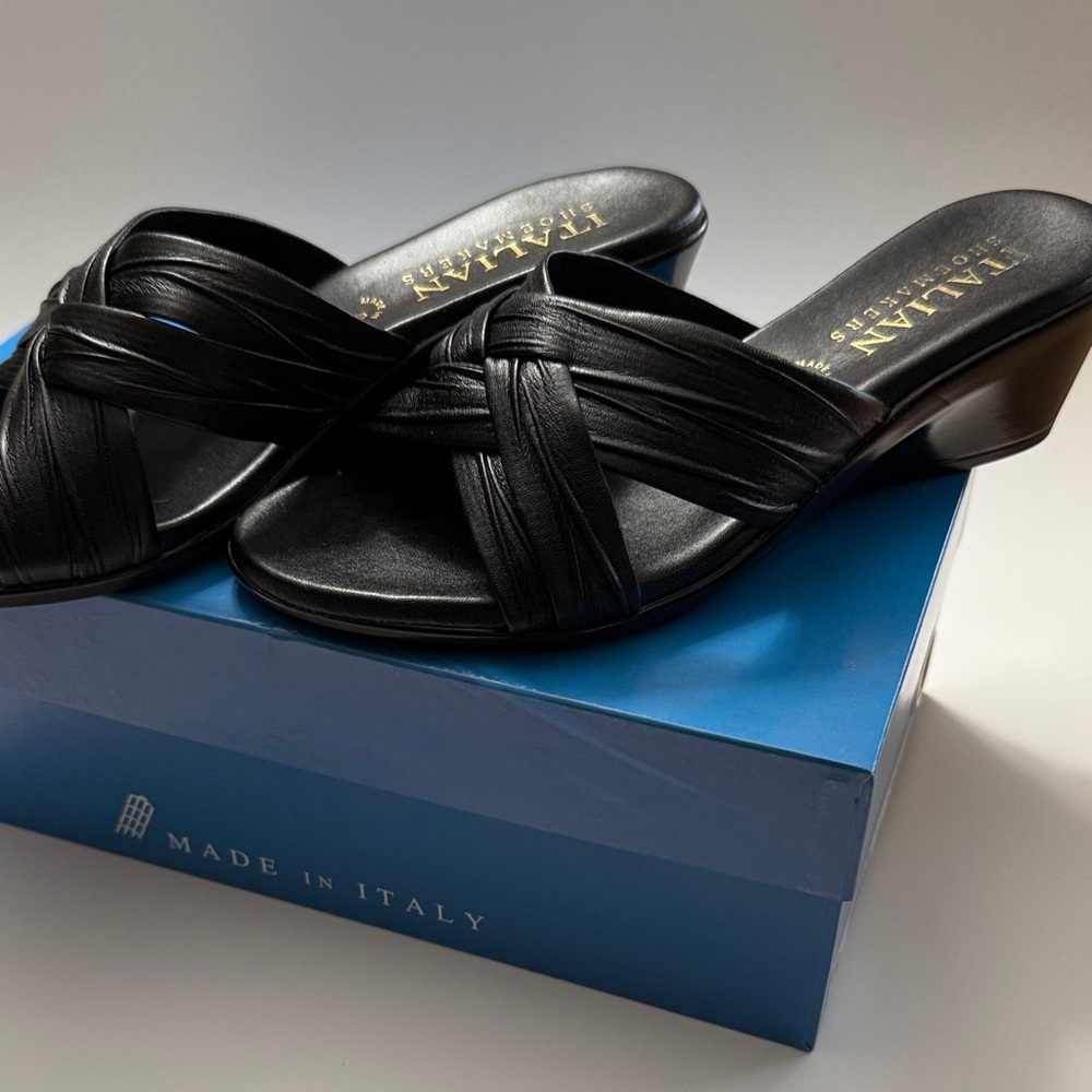 Italian Shoemakers Black Heeled Sandals